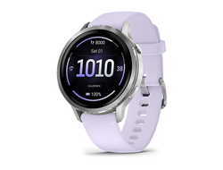 Garmin Venu 4 41mm Silver with Periwinkle Silicone Band (010-03013-01 / 010-03013-41)