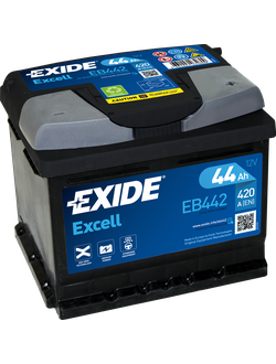 АККУМУЛЯТОР АВТОМОБИЛЬНЫЙ EXIDE EXCELL EB442 R+ 44Ah 420А (En)