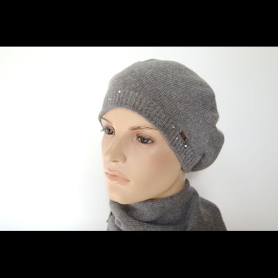 Вязаный шарф из кашемира Vizio Италия 9000 S серый