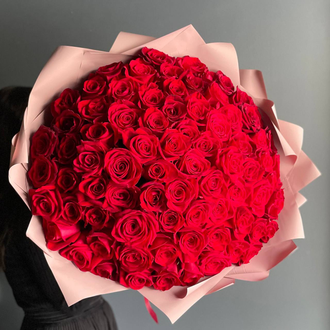 БУКЕТ ИЗ 79 КРАСНЫХ РОЗ  - ( АРТ. M70)