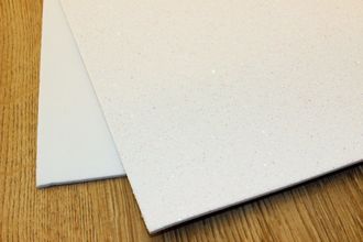 Глиттерный фоамиран, белый, 20*30 см, толщина 2 мм