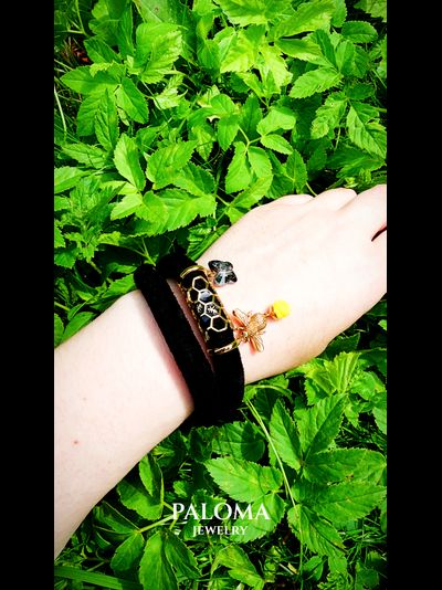 Браслет замшевый МОХНАТЫЙ ШМЕЛЬ Collection