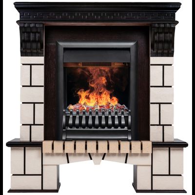 Электрокамин Stone AO с очагом 3D Oregan