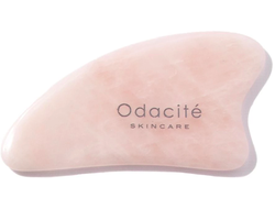 Odacite Crystal Contour Gua Sha - Скребок для массажа лица из розового кварца