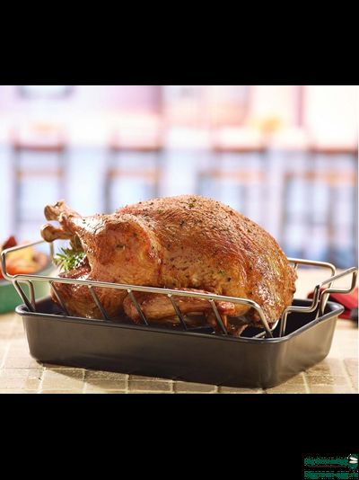 Решётка для рёбрышек, V-образная, двухсторонняя, стальная, 6 секций, для гриля