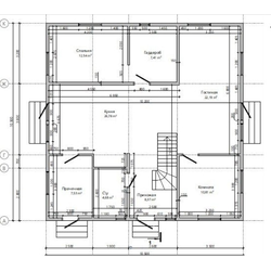 Двухэтажный каркасный дом с пятью спальнями 190м² (SK70)