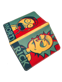 Обложка на автодокументы с принтом "Рик и Морти"