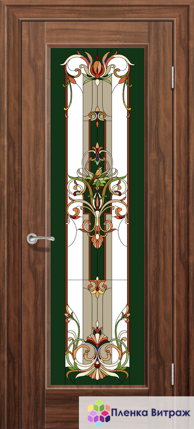 Витражная пленка, витражная пленка самоклеющаяся, пленочный витраж с классическим рисунком