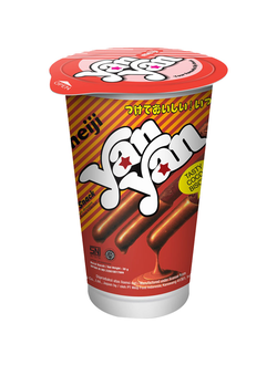 Печенье Meiji Yan Yan Mini с шоколадным кремом 30 гр (10 шт)*8  стакан