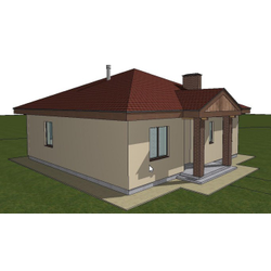Одноэтажный дом с двумя спальнями 91м² (S37)