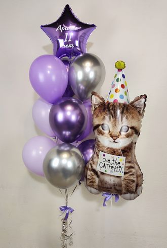 Сет из шаров "Котенок в колпаке"