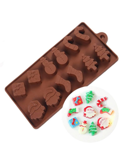 Форма силиконовая «Конфеты новогодние» 12 ячеек