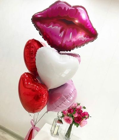 Сет из гелиевых шаров &quot;KISS&quot;