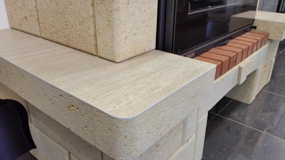 Каминная облицовка ЕВРОПЕЙСКИЕ КАМИНЫ Кипр 800 фронтальная / Кипр 800 угловая 45 / Кипр 800 угловая 90 темный орех