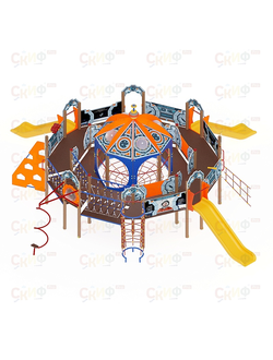 Серия «Россия Космическая» ДИК 2.29.01 H=1200 пластиковая горка игровой комплекс