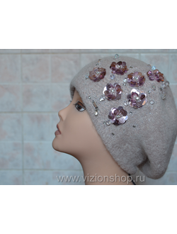 Вязаный берет женский осень - зима 2017 - 2018  Vizio Италия