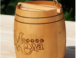 Бочонок для меда 2 литра резанная