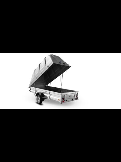 Прицеп «Спутник PRO» (3440x1500x380) пластиковая крышка, оцинкованная рама, с силовым подрамником, LED оптика НОВИНКА!!!