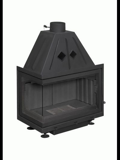 Каминная топка Экокамин Альфа 700 L два стекла левая