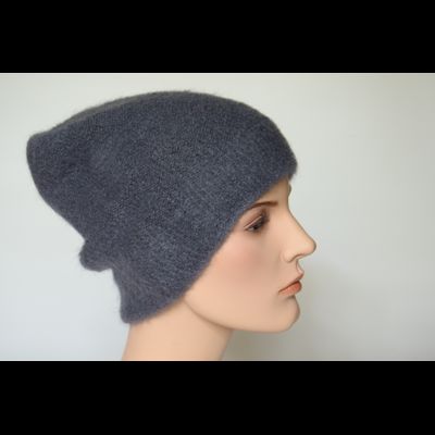 Темно - серая женская шапка из мохера Vizio Италия 6945 CL