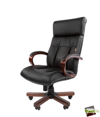 Офисное кресло Chairman 421 Россия нат.кожа/экокожа черная (мультиблок)