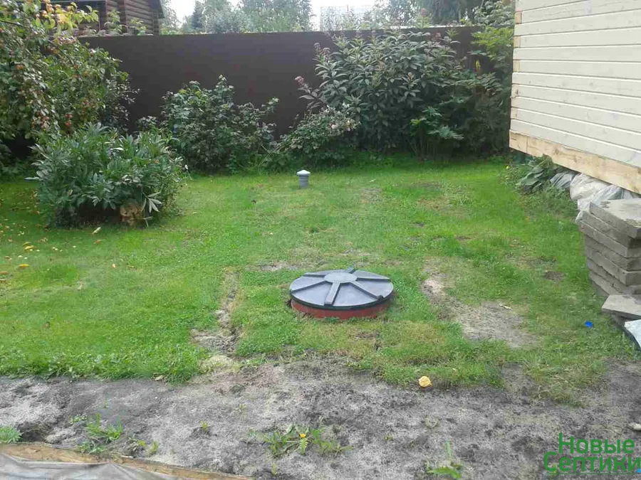 Установка септик Танк 1 универсал для бани (СНТ Искра, 2017)