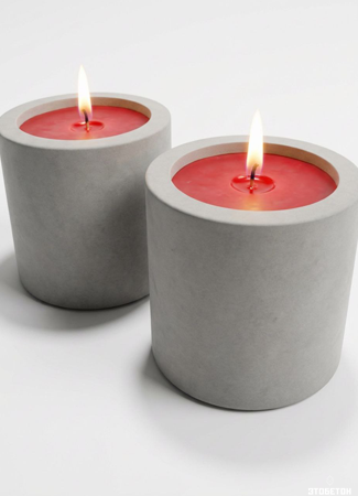Cвечи ароматизированные в банке из бетона