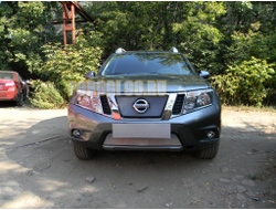 Защита радиатора Nissan Terrano 2014- chrome низ