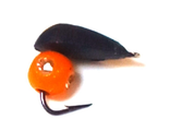 Мормышка вольфрамовая Безнасадка чёрная оранж вес.0.72gr.8mm. d-3.0mm,