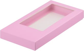 Коробка для плитки шоколада (розовая), 160*80*17мм
