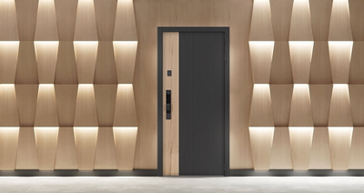Стальная дверь   Конструктор (биометрический замок Smart lock Y12)