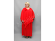 Нарядное длинное платье с легкой накидкой Арт. 2308 (Цвет красный) Размеры 58-84