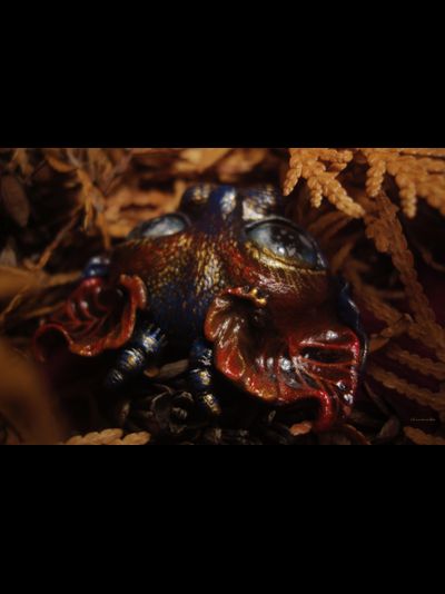 "Шуршащий Вихрябрррь". Коллекционная брошь с котом в стиле фэнтези