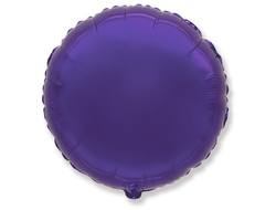 Воздушный шар фольгированный "Круг" фиолетовый 46 см.