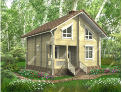 Дом из клееного бруса "Казань", 120 м2