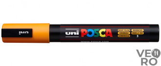 Акриловый Маркер Uni POSCA PC-5M 1,8-2,5мм, овальный наконечник, оранжево-желтый