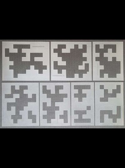 Набор трафаретов камуфляжа Пиксель 18