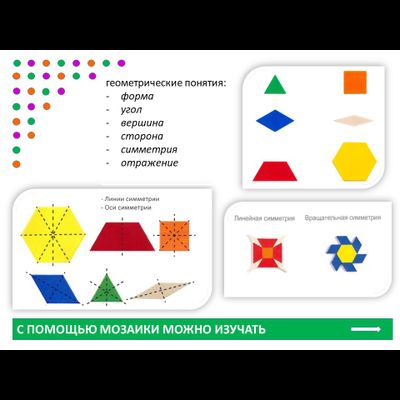 Мозаика "Геометрические фигуры". Набор для класса
