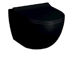 Безободковый подвесной унитаз Sento, матовый, черный, 7748B083-0101