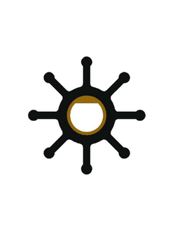 Импеллер с лыской Ancor 3386 Ø66x50.5мм посадочное Ø19мм 8 лопастей для помпы охлаждения двигателя из чёрного неопрена