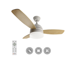 Estares светильник люстра светодиодная управляемая вентилятор FAN WOOD 48W+55W R-APP-1060x390 IP20 дерево пульт ДУ