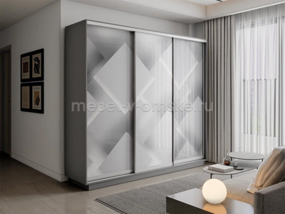 Шкаф-купе Трио-Фото (Квадраты) 1800*450*2200