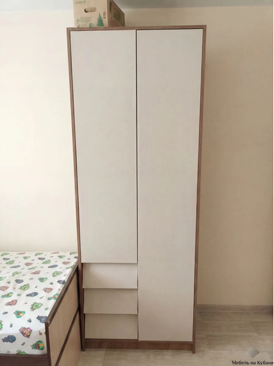 Ева шкаф 2-х створчатый Крафт табачный/Кашемир