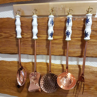 Кухонный набор из 5 предметов с керамической ручкой. Португалия (CopperCrafts) арт.7529