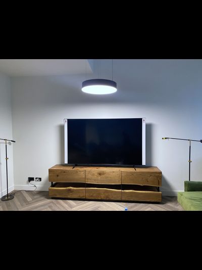 тумба под телевизор из слэбов карагача