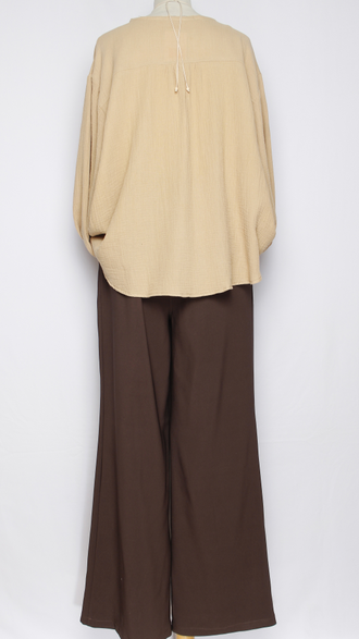 Брюки "Палаццо" шоколад  р.48,56