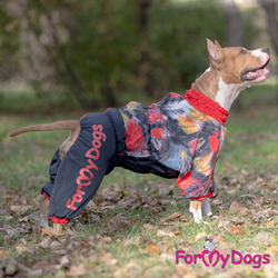 Комбинезон для крупных собак Черно-красный