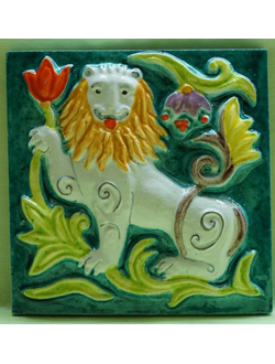 Лев Храбрый (изразцовая плитка)