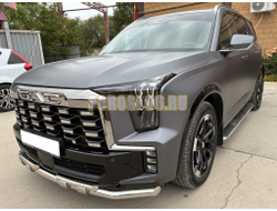 Защита переднего бампера двойная с перемычками Папа Тюнинг d60/42 для GAC GS8 2025-