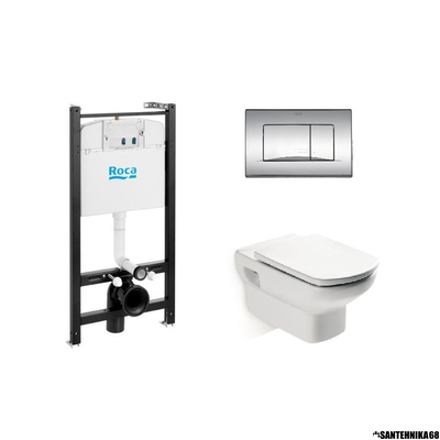Комплект инсталляции с подвесным унитазом Roca Dama Senso 893104680 slim сиденье (м/л)